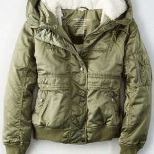 Shearling Lined Bomber Jacket
